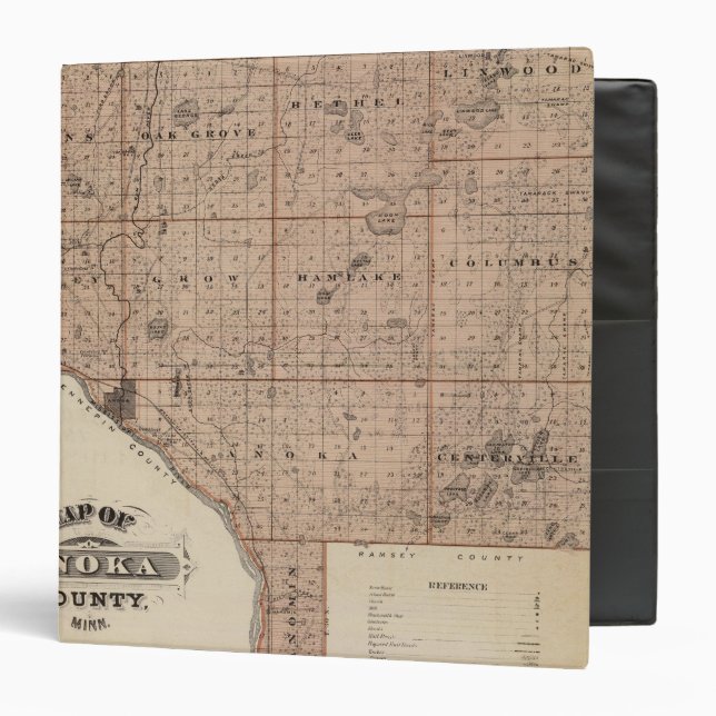 Map of Anoka County, Minnesota Binder (Front/Inside)