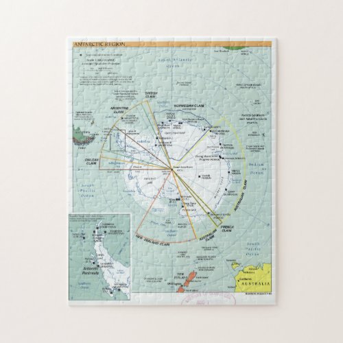 Map of Antarctica 2000 Jigsaw Puzzle