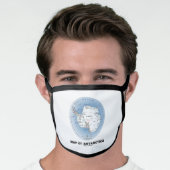 Map Of Antarctica Geography Face Mask (Worn Him)