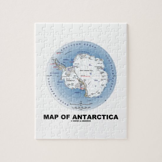 Map Of Antarctica (Geography) Jigsaw Puzzle