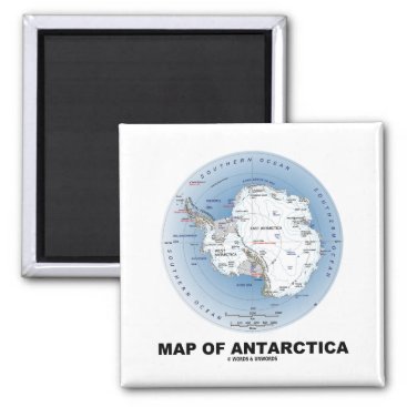 Map Of Antarctica (Geography) Magnet