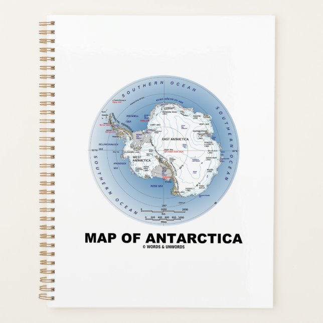 Map Of Antarctica Geography Planner (Front)