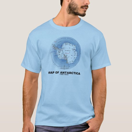 Map Of Antarctica (Geography) T-Shirt