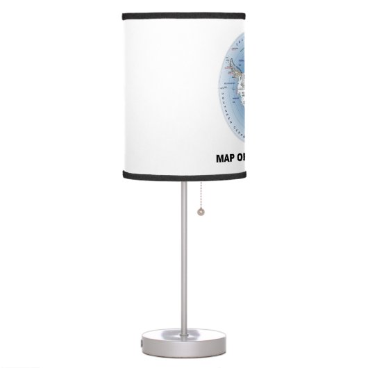 Map Of Antarctica Geography Table Lamp (Left)