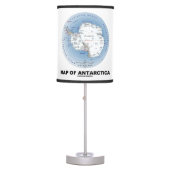 Map Of Antarctica Geography Table Lamp (Front)