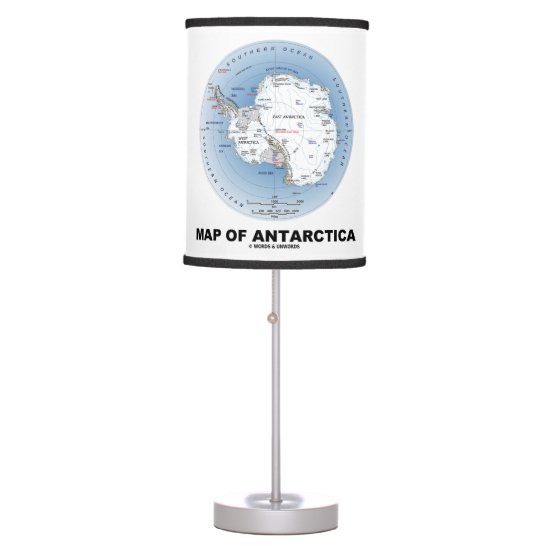 Map Of Antarctica Geography Table Lamp
