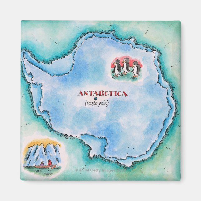 Map of Antarctica Magnet (Front)