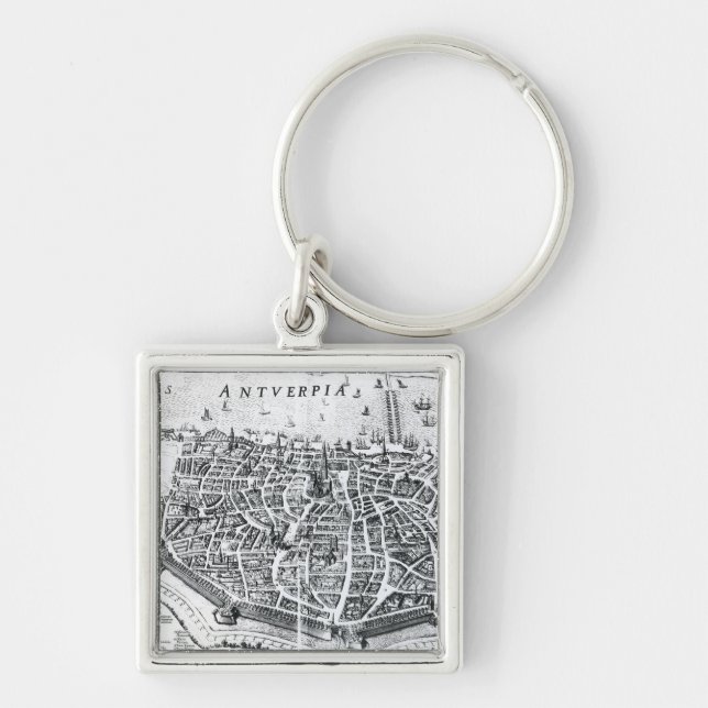 Map of Antwerp Keychain (Front)