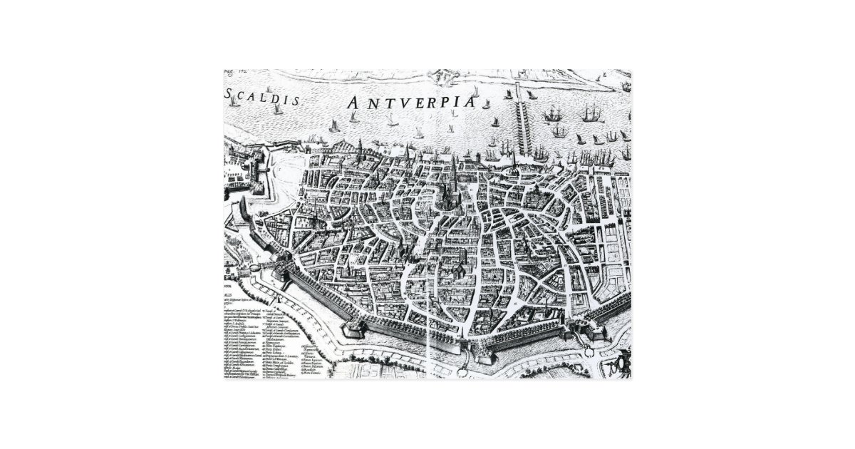 map-of-antwerp-postcard-zazzle