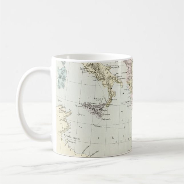Map of Apostle Paul's Missionary Journeys Coffee Mug (Left)