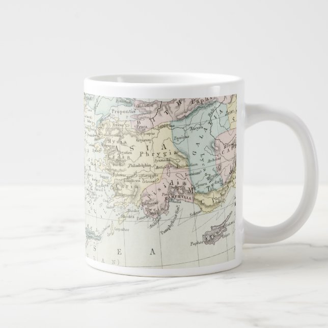 Map of Apostle Paul's Missionary Journeys Giant Coffee Mug (Right)