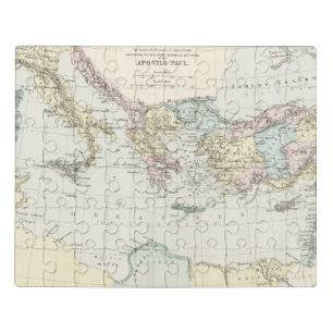 Map of Apostle Paul's Missionary Journeys Jigsaw Puzzle