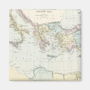 Map of Apostle Paul's Missionary Journeys Magnet