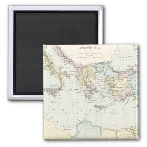 Map of Apostle Pauls Missionary Journeys Magnet