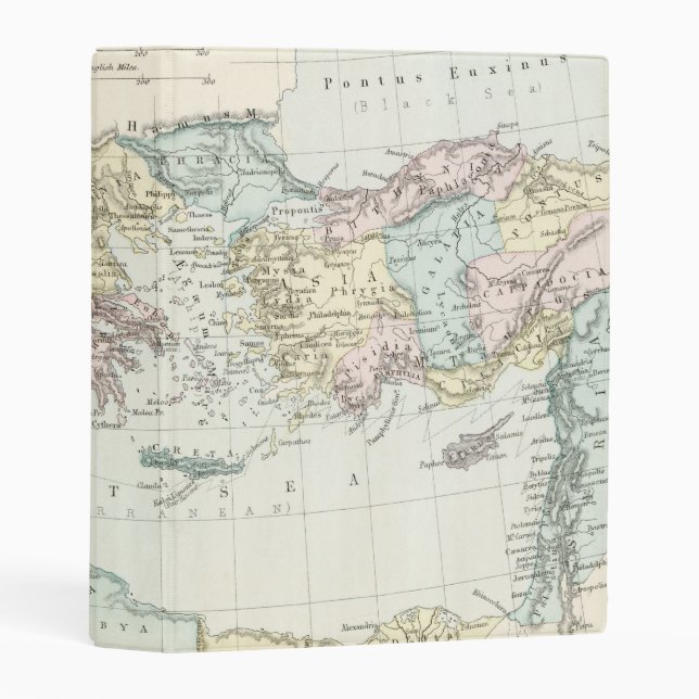 Map of Apostle Paul's Missionary Journeys Mini Binder (Front/Spine)