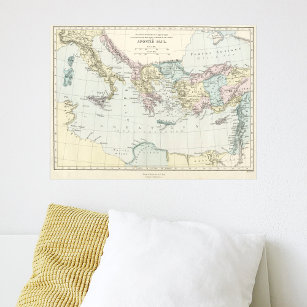 Map of Apostle Paul's Missionary Journeys Poster