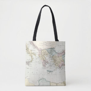 Map of Apostle Paul's Missionary Journeys Tote Bag