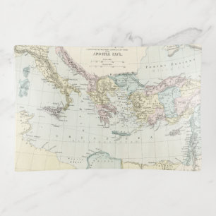 Map of Apostle Paul's Missionary Journeys Trinket Tray