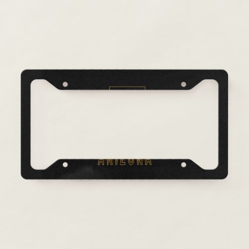 Map of Arizona Gold Map License Plate Frame