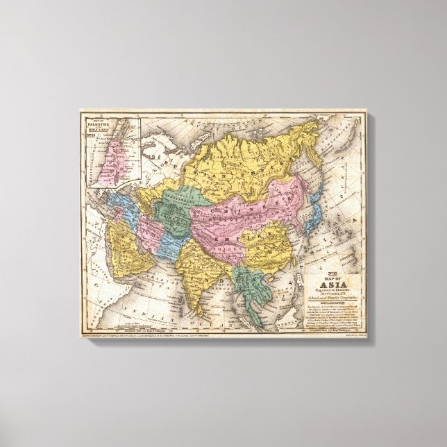 Map of Asia Canvas Print (Front)