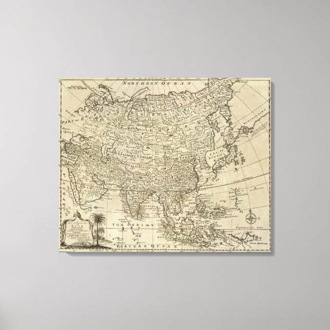 Map of Asia Canvas Print (Front)