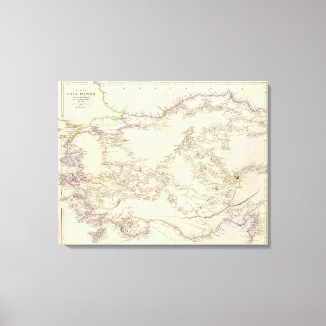 Map of Asia Minor Canvas Print (Front)
