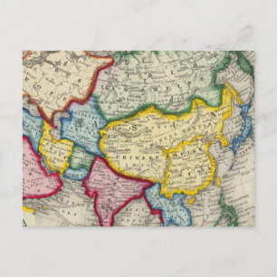 Map Of Asia Postcard
