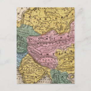 Map of Asia Postcard