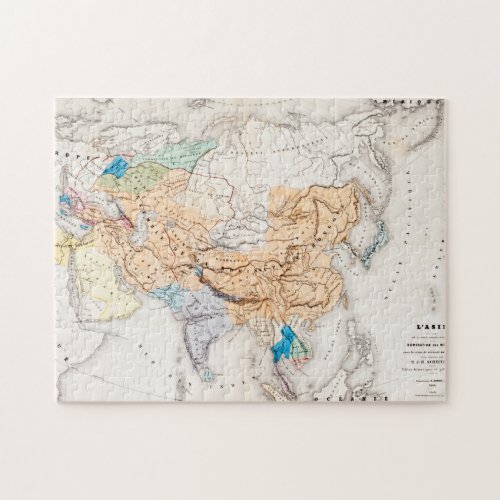 Map of Asia  Time of Kublai Khan Jigsaw Puzzle
