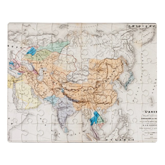 Map of Asia | Time of Kublai Khan Jigsaw Puzzle (Puzzle Horizontal)