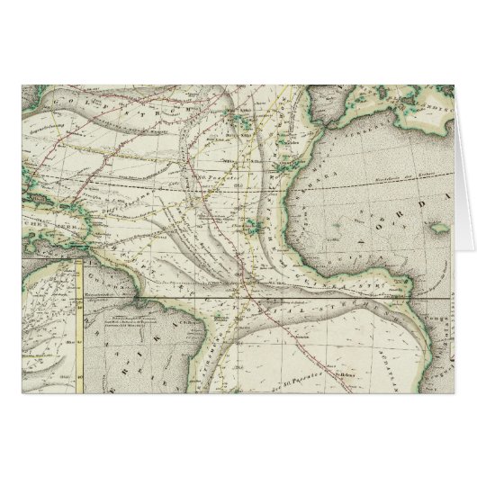 Map of Atlantic Ocean Cards (Front Horizontal)