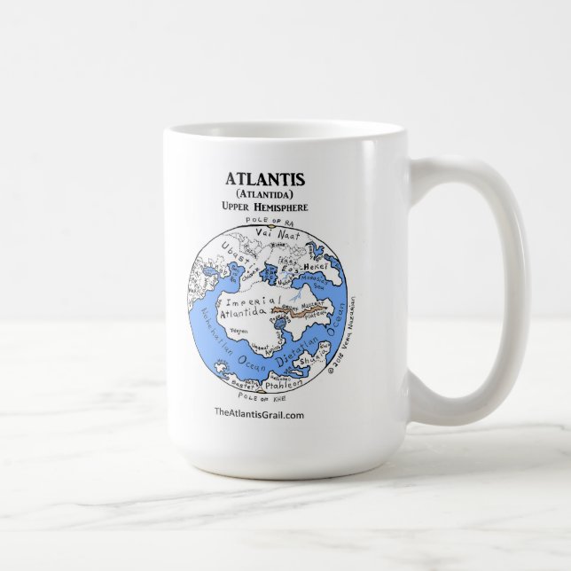 Map of Atlantis - Both Hemispheres - Classic Mug (Right)