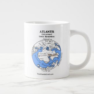 Map of Atlantis - Both Hemispheres - Jumbo Mug