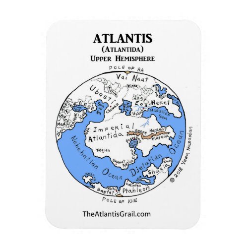Map of Atlantis _ Upper Hemisphere _ Magnet 1