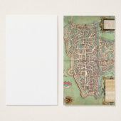 Map of Augsburg, from 'Civitates Orbis Terrarum' b (Front & Back)