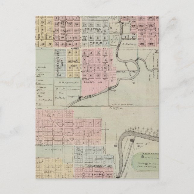 Map of Austin, Mower County, Minnesota Postcard (Front)