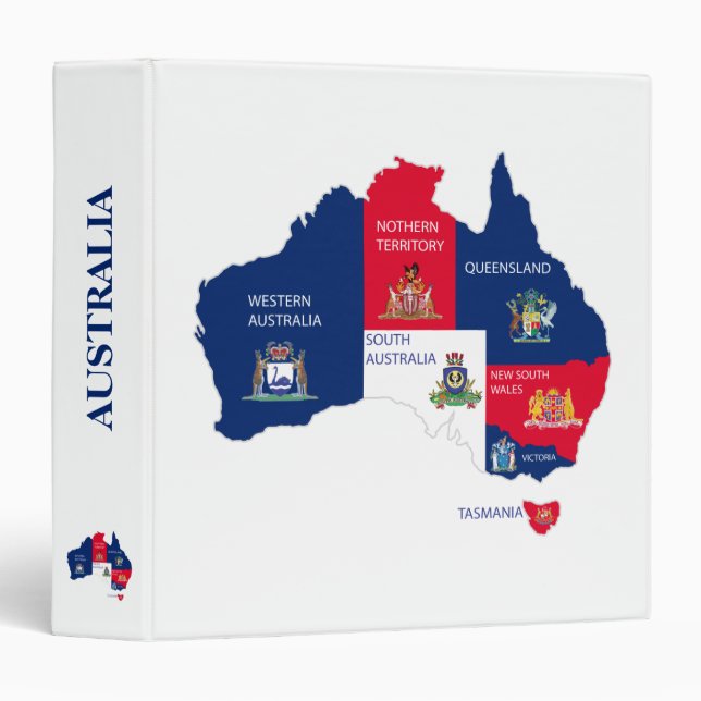 Map of Australia 3 Ring Binder (Front/Spine)