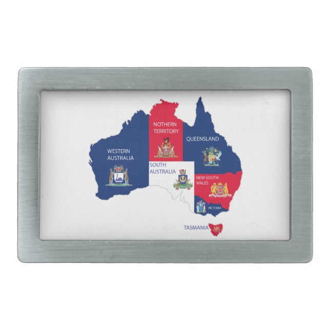 Map of Australia Belt Buckle (Front)