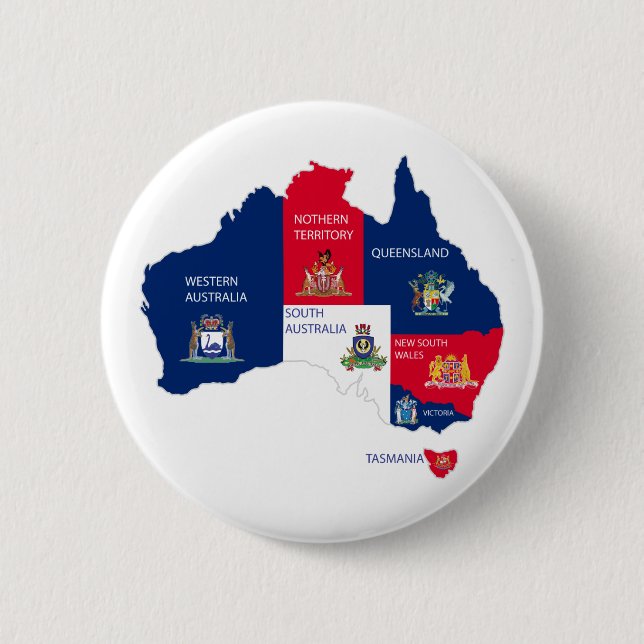 Map of Australia Button (Front)