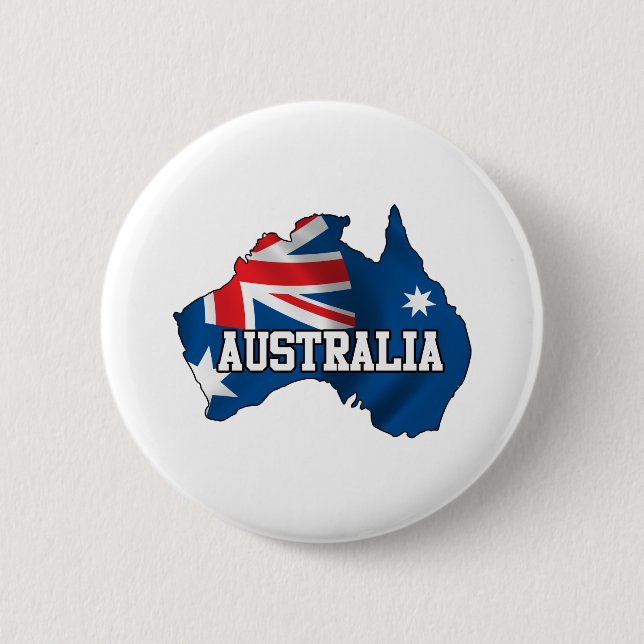 Map Of Australia Button (Front)