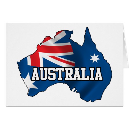 Map Of Australia Cards (Front Horizontal)