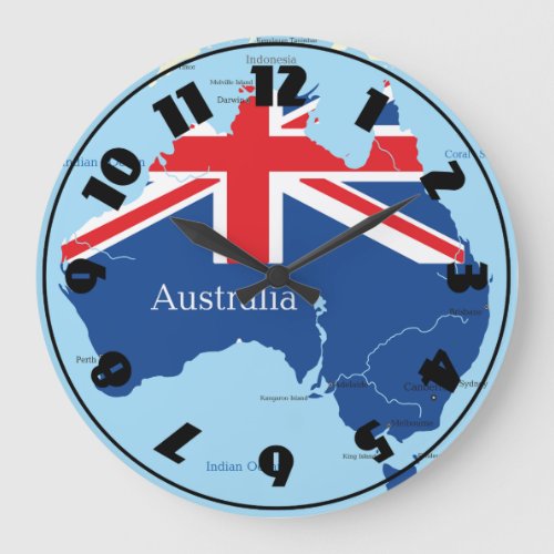 Map Of Australia Clock