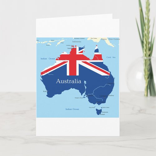Map Of Australia Greeting Cards