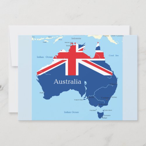 Map of Australia Invitations