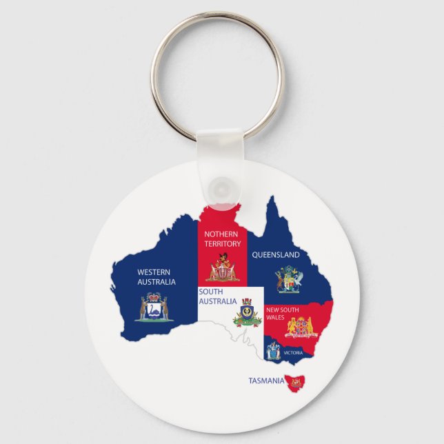 Map of Australia Keychain (Front)