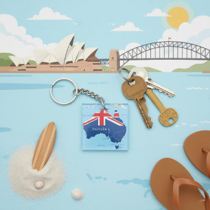 Map of Australia Keychain