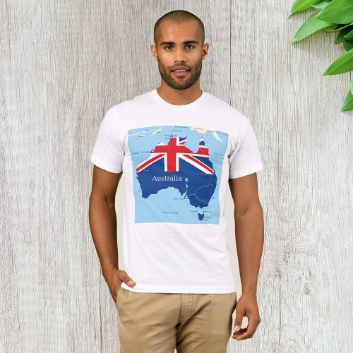 Map Of Australia Mens T_Shirt