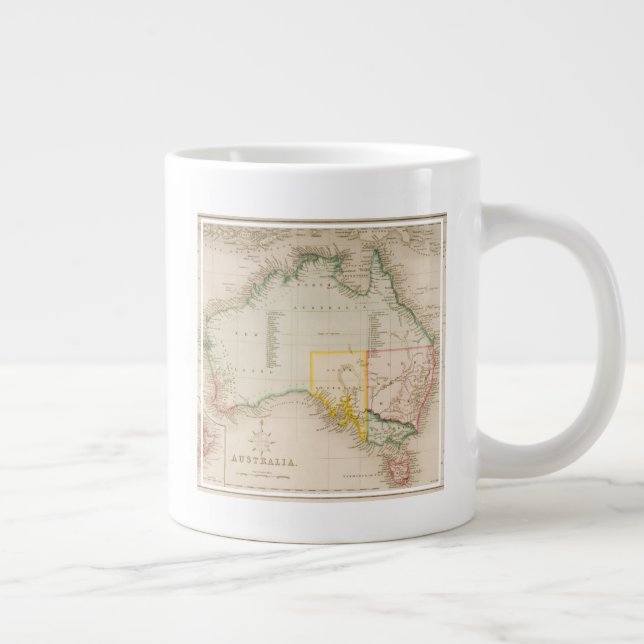 Map of Australia & New Zealand Giant Coffee Mug (Right)
