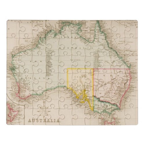 Map of Australia  New Zealand Jigsaw Puzzle
