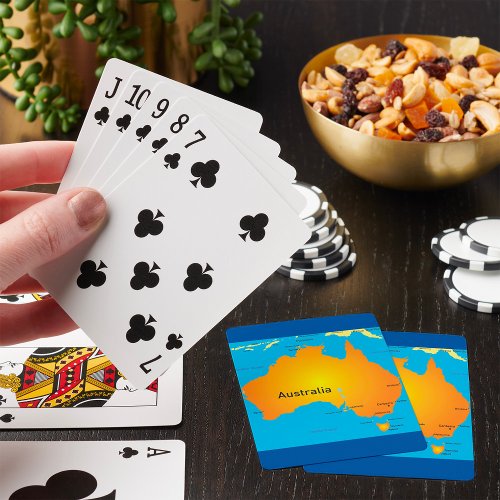 Map Of Australia Poker Cards